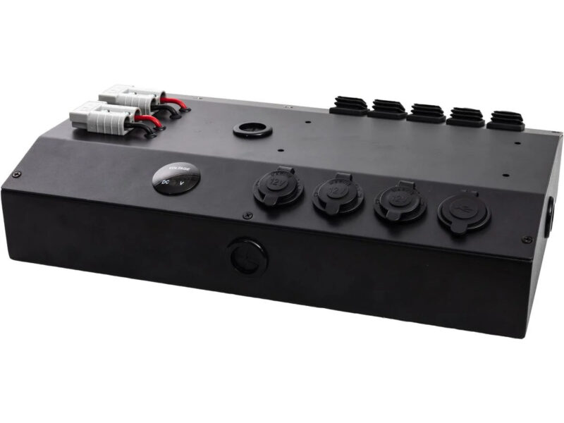 Drivetech 4x4 12V Control Box 5 Rocker Switches 3 Power Sockets Dual USB - DT-02009