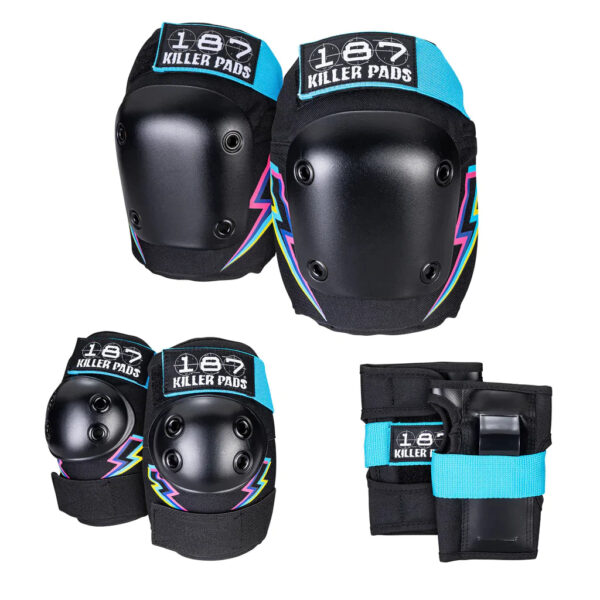 187 Knee Pads Six Pack Jr Electric Bolt