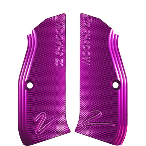 KJ Works CZ Shadow 2 Aluminium Grip Panel (Purple)