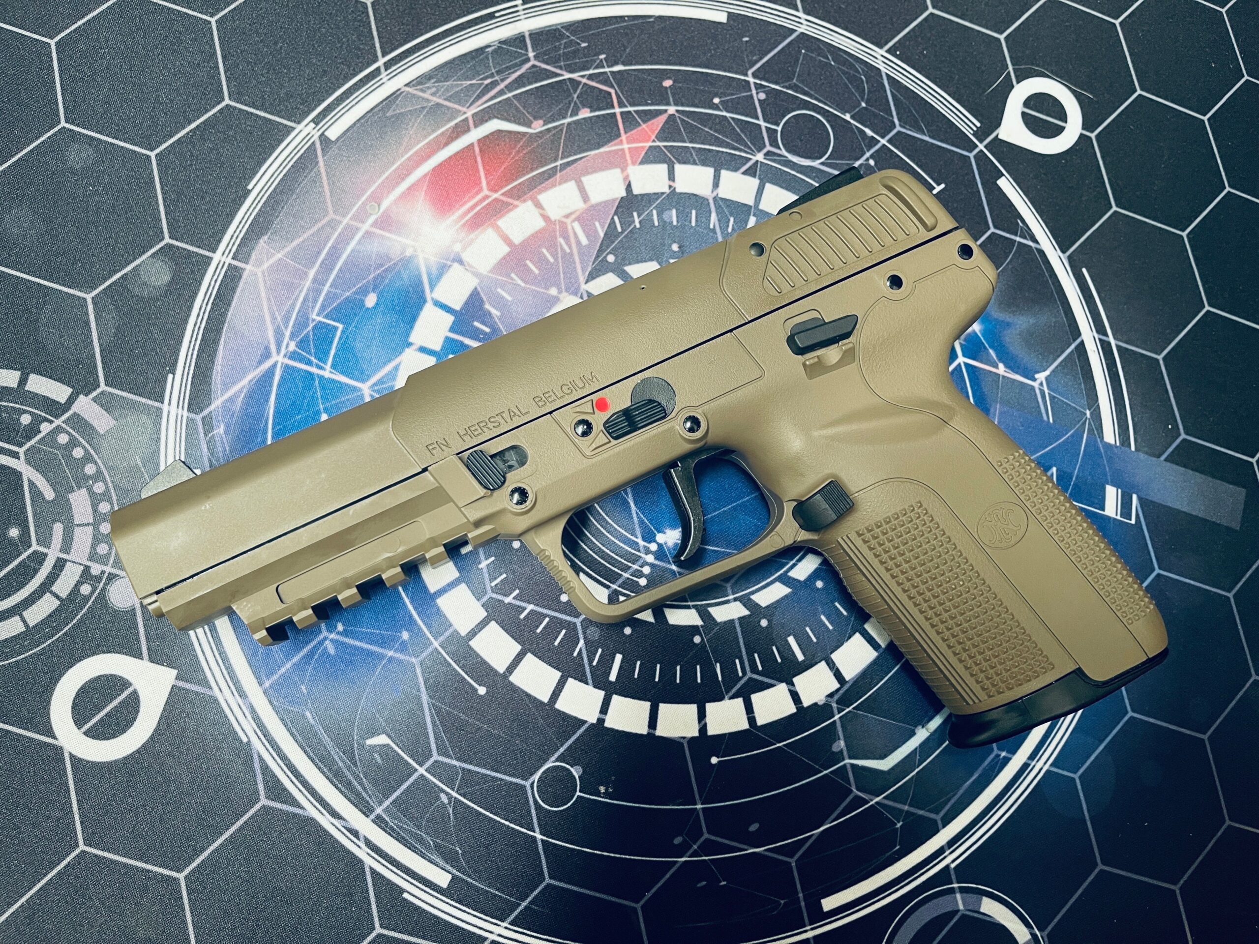 Custom Guarder / Tokyo Marui FN57 Gel Blaster - FDE - Image 3