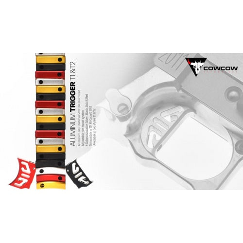 Cow Cow Aluminium Trigger T1 Red for TM Hi Capa