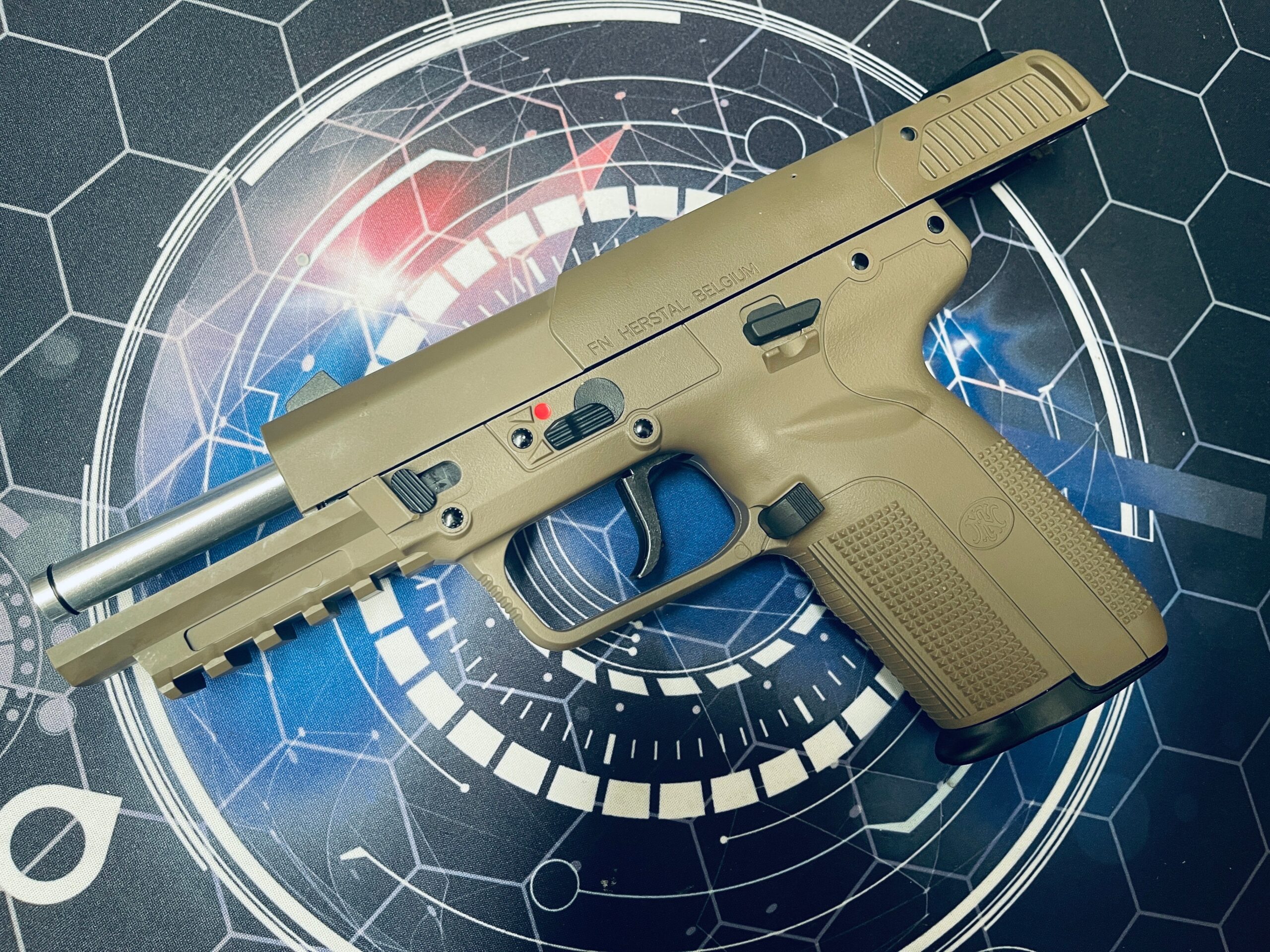 Custom Guarder / Tokyo Marui FN57 Gel Blaster - FDE - Image 4