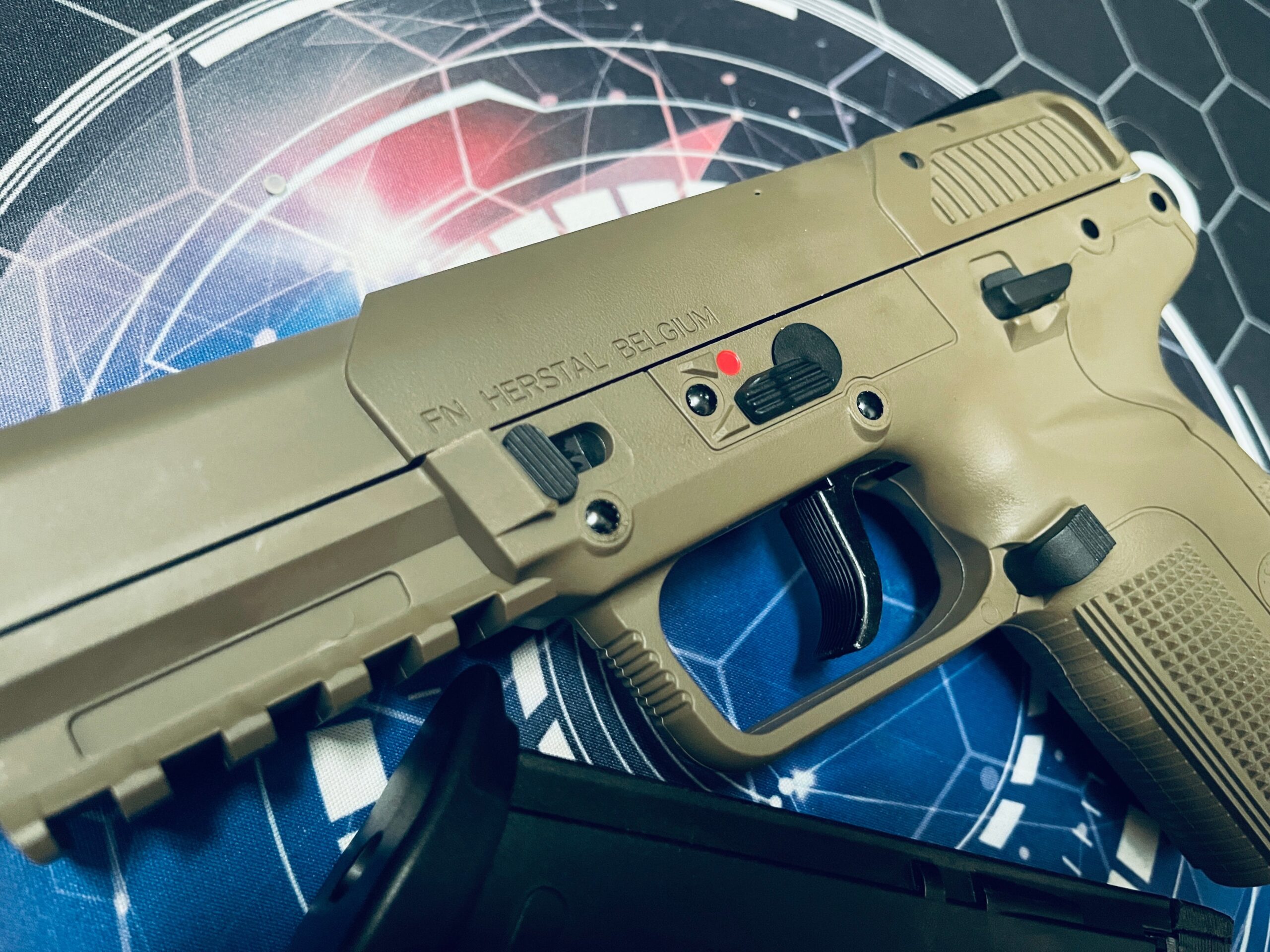 Custom Guarder / Tokyo Marui FN57 Gel Blaster - FDE - Image 8
