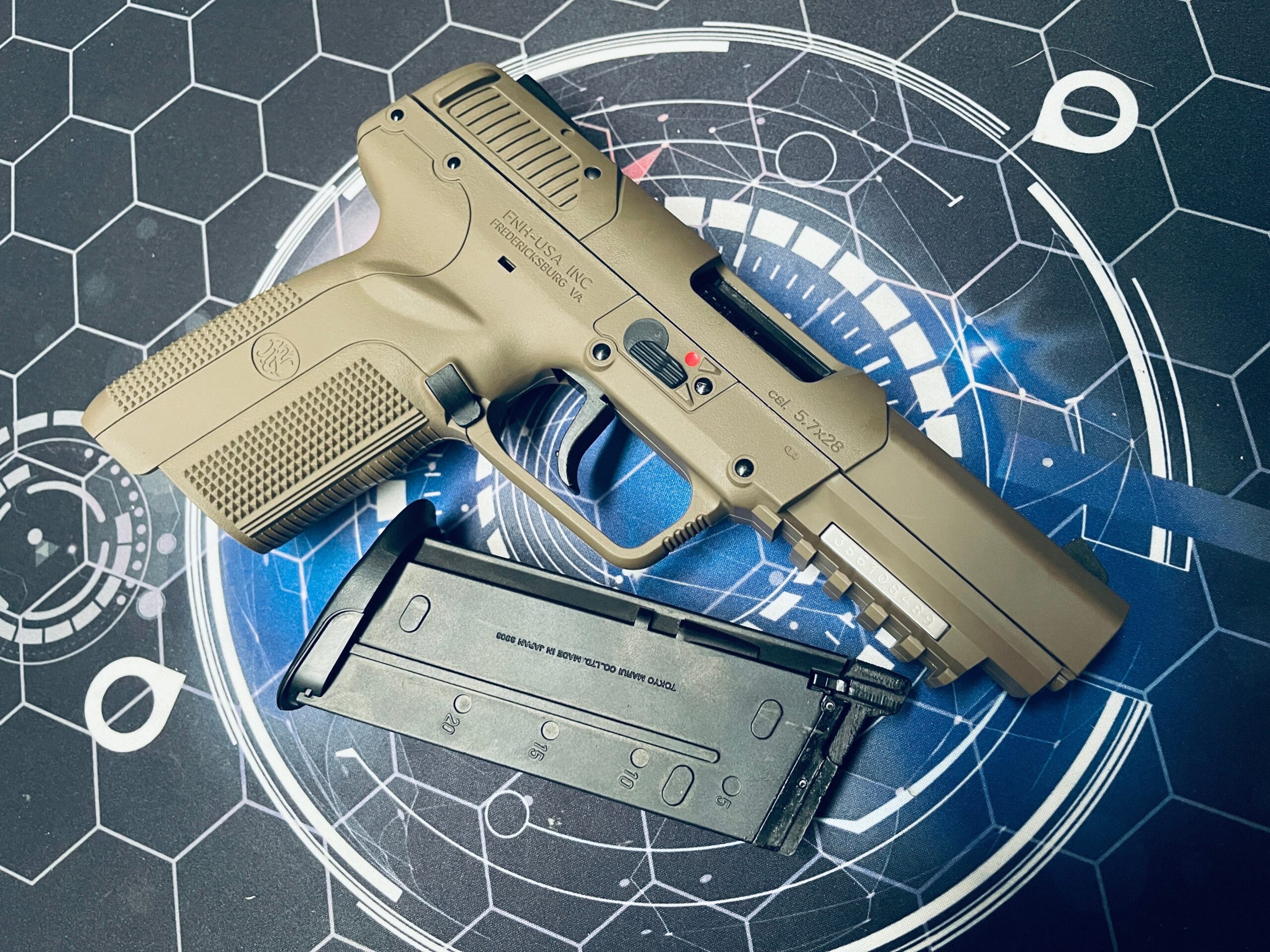 Custom Guarder / Tokyo Marui FN57 Gel Blaster - FDE - Image 6