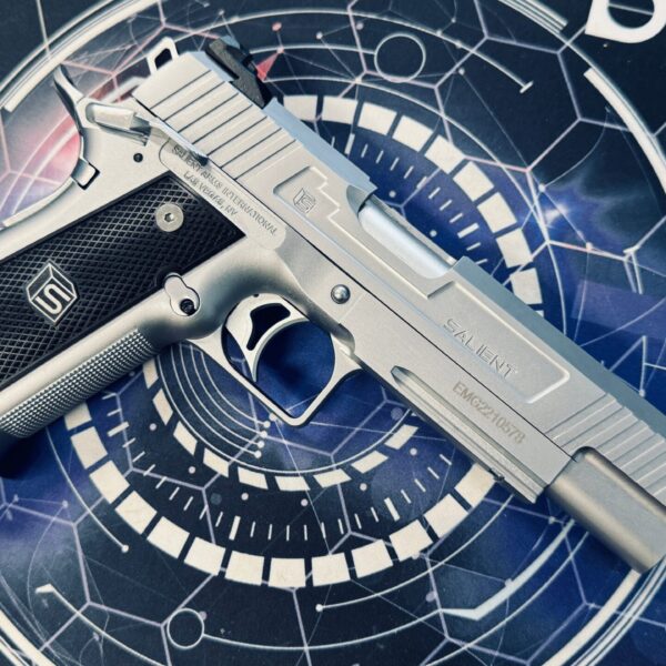 Custom EMG / Salient Arms International™ / Laylax / Guarder 2011 DS Pistol 5.1 Hi Capa Gel Blaster Silver