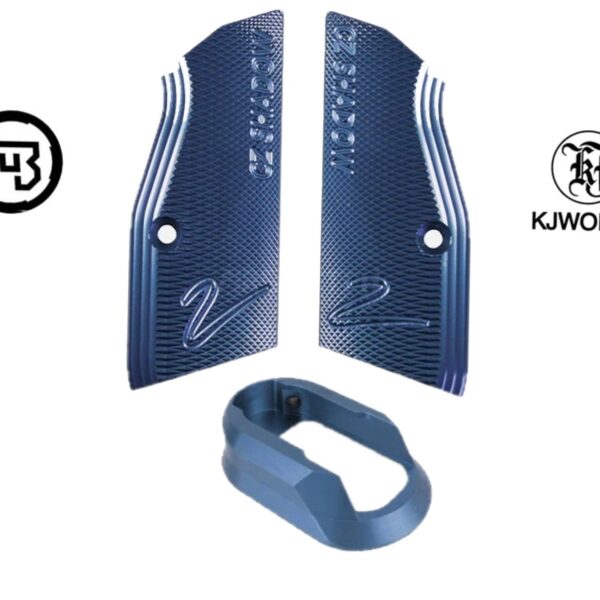 KJ Works CZ Shadow 2 Short Aluminium Grip & Magwell Set (Blue)