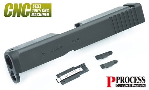 Steel CNC Slide for MARUI G26 Gen3 (Standard/Black)