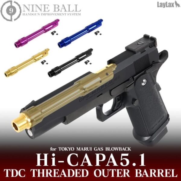 Nine Ball Hi Capa 5.1 TDC Threaded Outer Barrel - Fixed