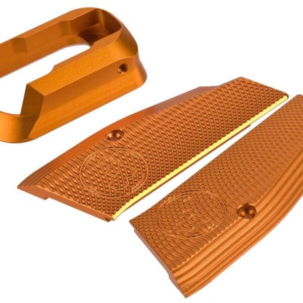 KJ Works CZ SP-01 Short Aluminium Hand Grip & Magwell Set (Orange)