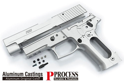 Guarder Aluminium Slide & Frame For MARUI P226 Rail (Silver/Late Ver. Marking)