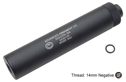 Guarder Compact Pistol Mock Suppressor - 14mm Negative
