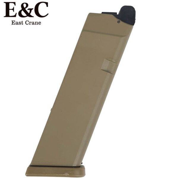 E&C Glock Series Magazine G19x, G17, G34 and G45 – Dark Earth (Tan)