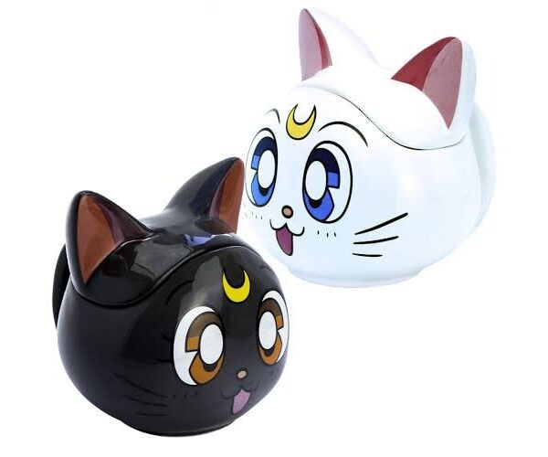 Sailor Moon Luna and Artemis 3D Sculpted Collectors Mug Set