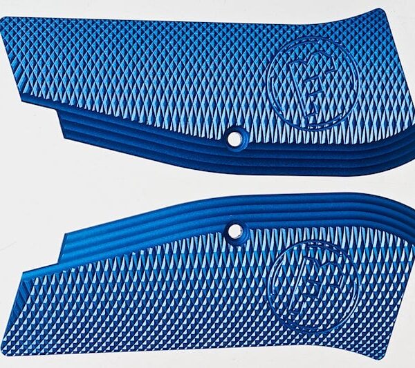 KJ Works CZ Logo Aluminium Hand Grip for CZ SP-01 Shadow (Blue)